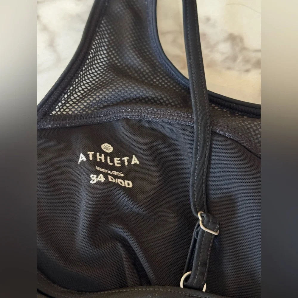 Athleta | Black Bralette Mesh Bikini Top - Size 34 D/DD
